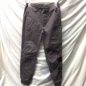 Nitrous black elastic leg pants boys sz M